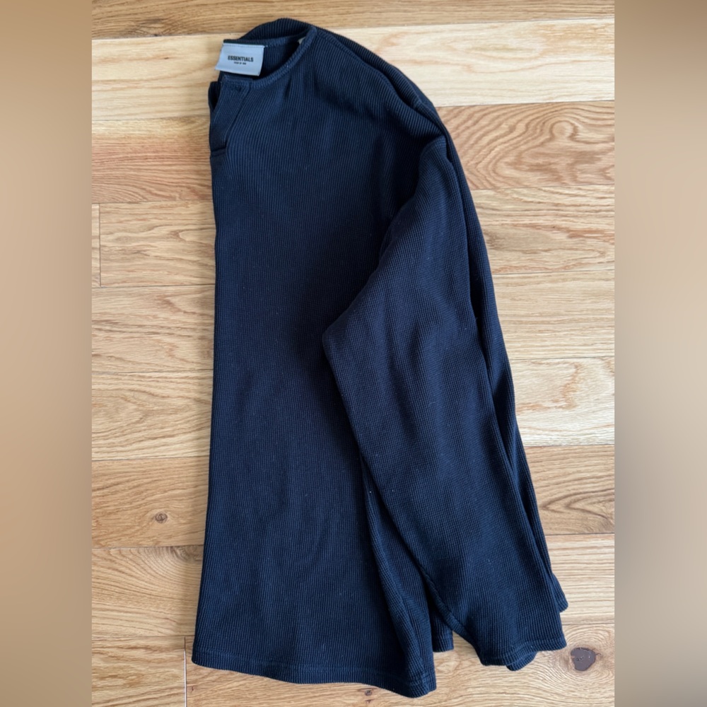 Essentials thermal Henley - black - medium
